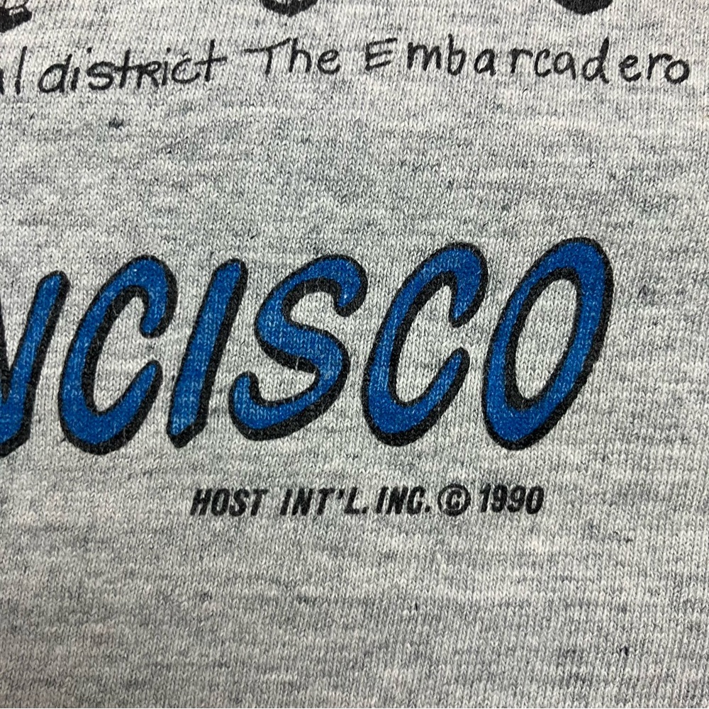 Vintage Single Stitch 1990 San Francisco Fruit of the Loom Made in USA Large Tee - Picture 7 of 10